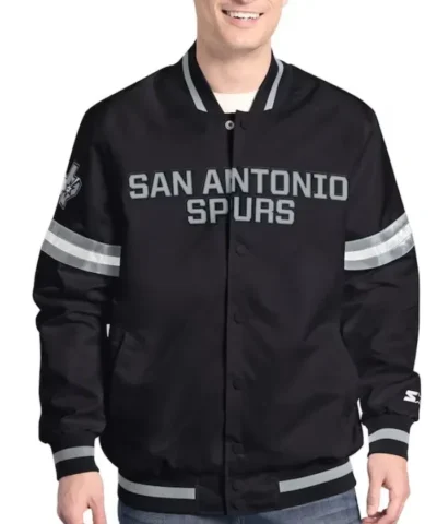 Scout San Antonio Spurs Varsity Full-Snap Satin Jacket