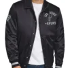 San Antonio Spurs Stitch Applique Full-Snap Varsity Black Jacket