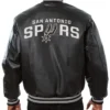 San Antonio Spurs Black Varsity Leather Jacket