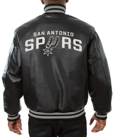 San Antonio Spurs Black Varsity Leather Jacket