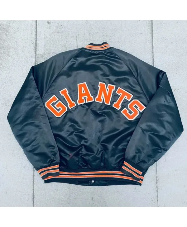 1990’s San Francisco Giants Spellout Black Satin Jacket