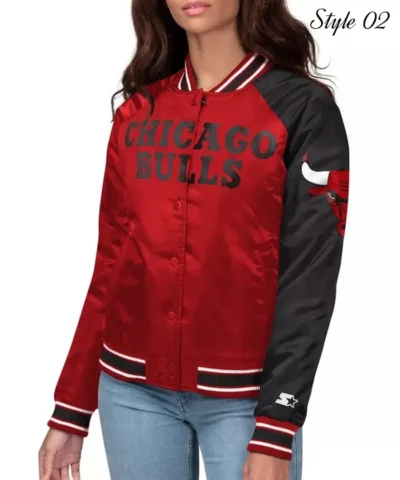 Shop Women’s Chicago Bulls Varsity Satin Jacket