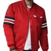 Chicago Bulls Scout I Varsity Full-Snap Satin Red Jacket