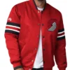 Portland Trail Blazers Scout I Varsity Full-Snap Satin Red Jacket