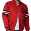 Toronto Raptors Scout I Varsity Satin Red Jacket