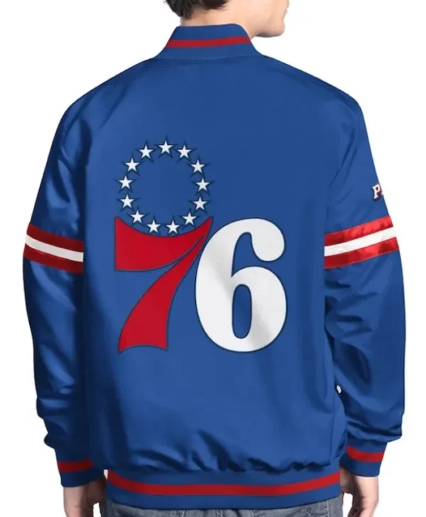 Philadelphia 76ers Scout Varsity Satin Jacket