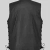 Sharp Shooter Button-Up Leather Vest Mens