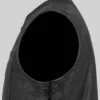 Sharp Shooter Button-Up Leather Vest Mens Side Close Up