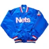 Shop 90’s New Jersey Nets Royal Satin Jacketa
