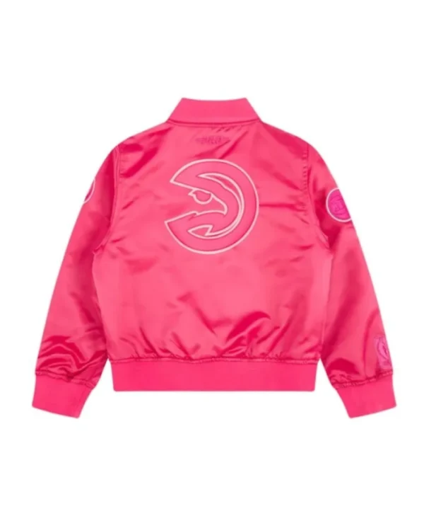 Shop Pink Atlanta Hawks Triple Full-Snap Satin Jacket