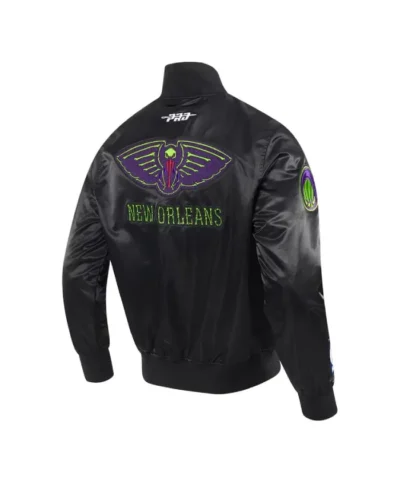 Black New Orleans Pelicans 202425 City Edition Full-Snap Satin Jacket