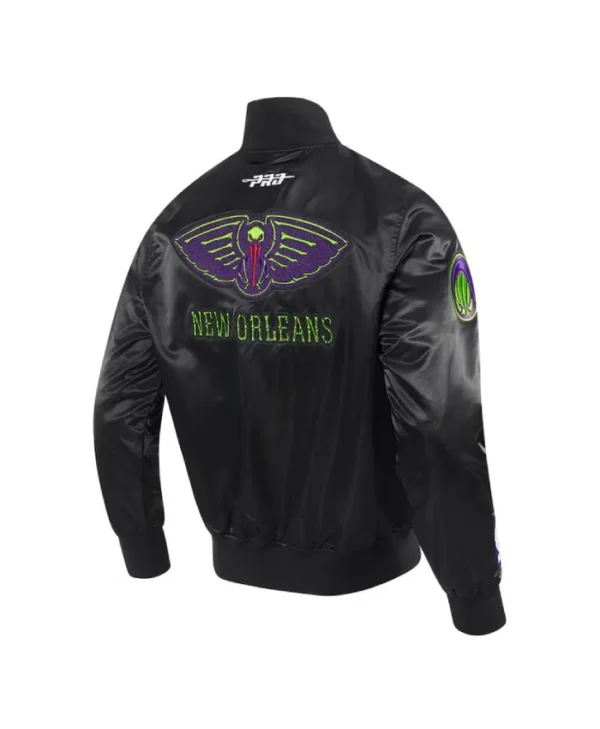 Black New Orleans Pelicans 202425 City Edition Full-Snap Satin Jacket