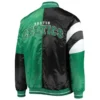 Boston Celtics Kelly GreenBlack Leader Color Block Satin Jacket
