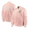 Boston Celtics Pink Satin Jacket