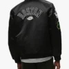 Boston Celtics Full-Zip Black Satin Bomber Jacket