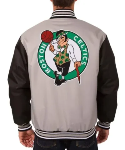 Boston Celtics GrayBlack Poly Twill Jacket