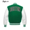 Boston Celtics Green and White Varsity Jacket