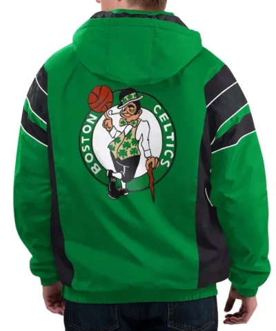 Boston Celtics Home Team Kelly Green Half-Zip Hoodie Jacket