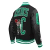 Boston Celtics Mashup Classic Rib Varsity Black Jacket