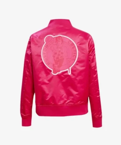 Boston Celtics Triple Pink Satin Jacket