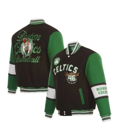 Boston Celtics Varsity Full-Zip Wool Black and Jacket
