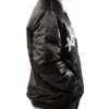 Brooklyn Nets Full-Snap Varsity Satin Black Jacket