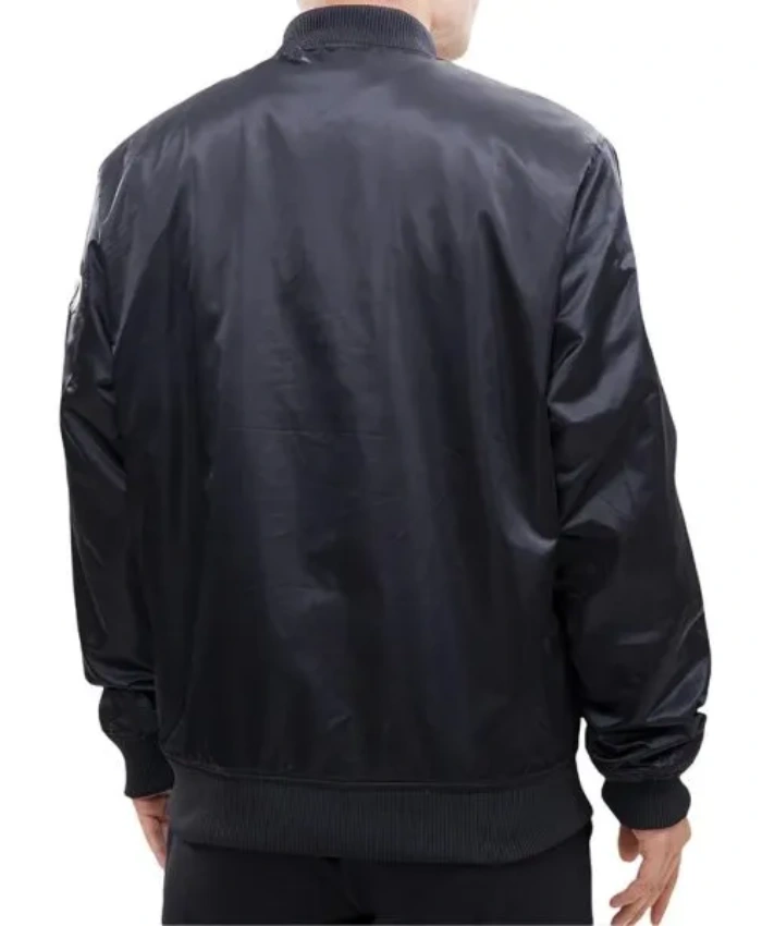 Brooklyn Nets Team Logo Black Satin Jacket