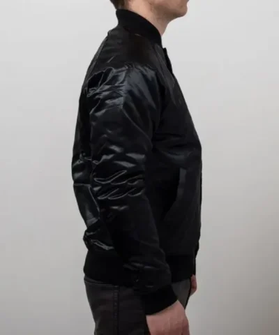 Charlotte Hornets Black Tonal Full-Snap Satin Jacket