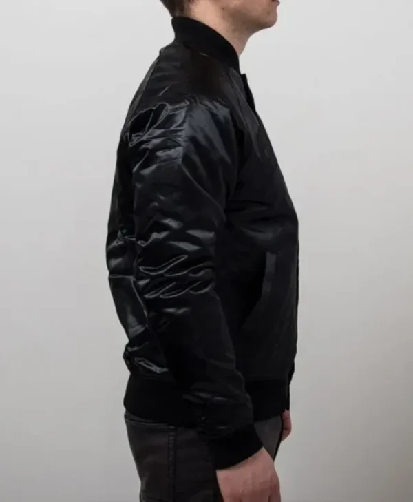 Charlotte Hornets Black Tonal Full-Snap Satin Jacket
