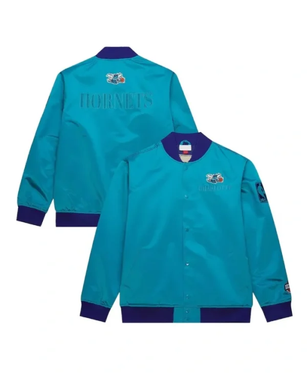 Charlotte Hornets OG 3.0 Lightweight Full-Snap Satin Teal Jacket