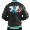 Charlotte Hornets Teal Bomber Full-Snap Lightweight Satin Jacket