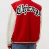 Chicago Bulls 66 RedWhite Varsity WoolLeather Jacket