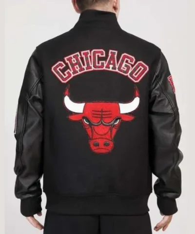 Chicago Bulls Animal Patches Varsity Jacket