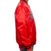 Chicago Bulls Bomber Full-Snap Satin Red Jacket