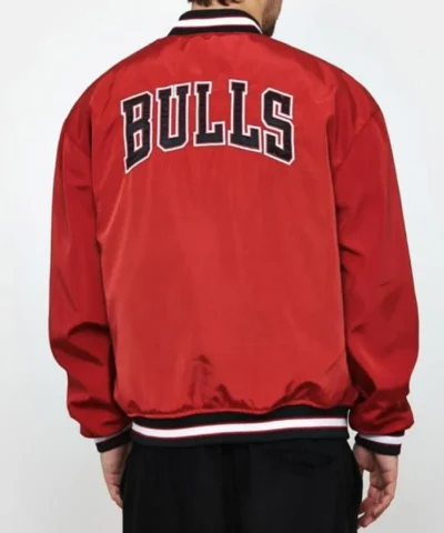 Chicago Bulls Bomber Red Jacket