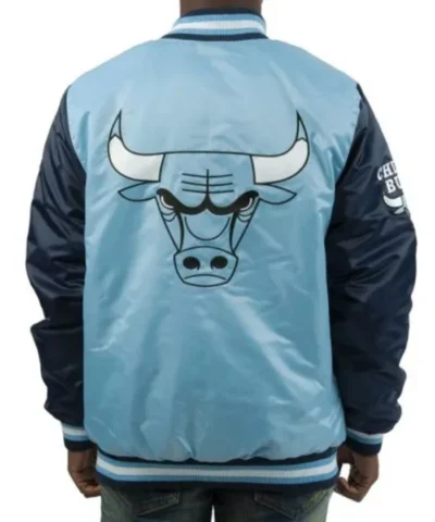 Chicago Bulls Carolina Blue Satin Jacket