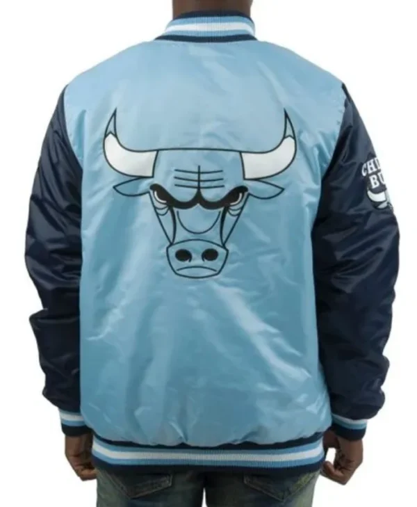 Chicago Bulls Carolina Blue Satin Jacket