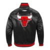 Chicago Bulls City Ransom Classic Rib Black Satin Jacket