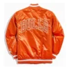Chicago Bulls Bomber Orange Satin Jacket