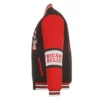 Chicago Bulls Full-Zip Wool Black and Red Varsity Jacket
