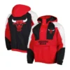 Chicago Bulls Pullover Body Check Hoodie Half-Zip RedBlack Jacket