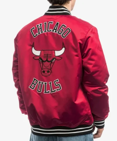 Chicago Bulls Scarlet Heavyweight Satin Jacket