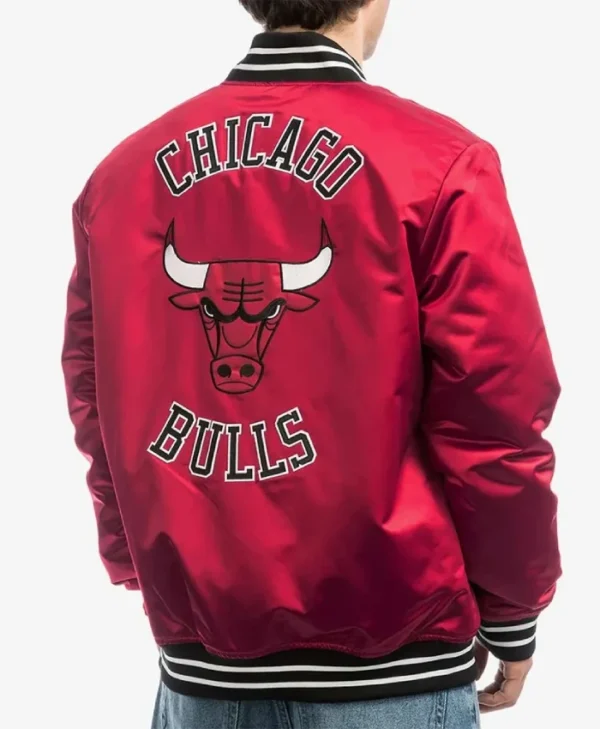 Chicago Bulls Scarlet Heavyweight Satin Jacket