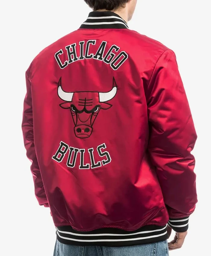 Chicago Bulls Scarlet Heavyweight Satin Jacket