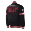 Chicago Bulls Slider Black Satin Varsity Jacket