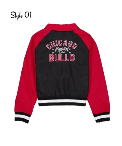 Chicago Bulls Throwback Black and Red Jacket