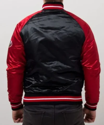 Chicago Bulls Tough Season Black and Red Satin Jacket