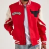 Chicago Bulls Varsity Full-Zip Wool Red and White Jacket