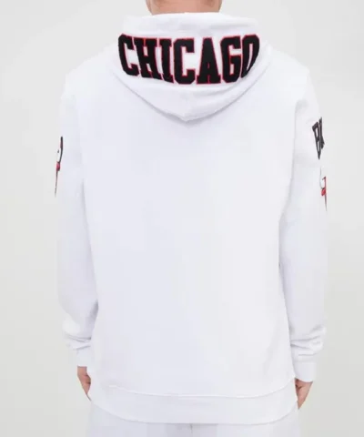 Chicago Bulls White Pullover Hoodie