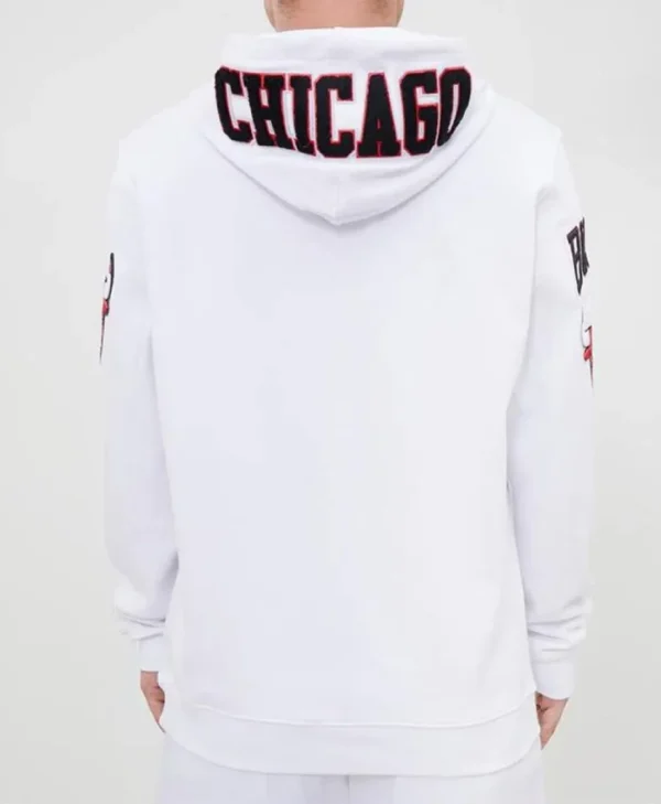 Chicago Bulls White Pullover Hoodie